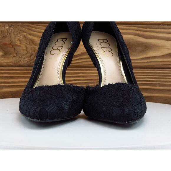 BCBG Size 8 D'Orsay Heel Black Fabric M Width Paris - Picture 2 of 10